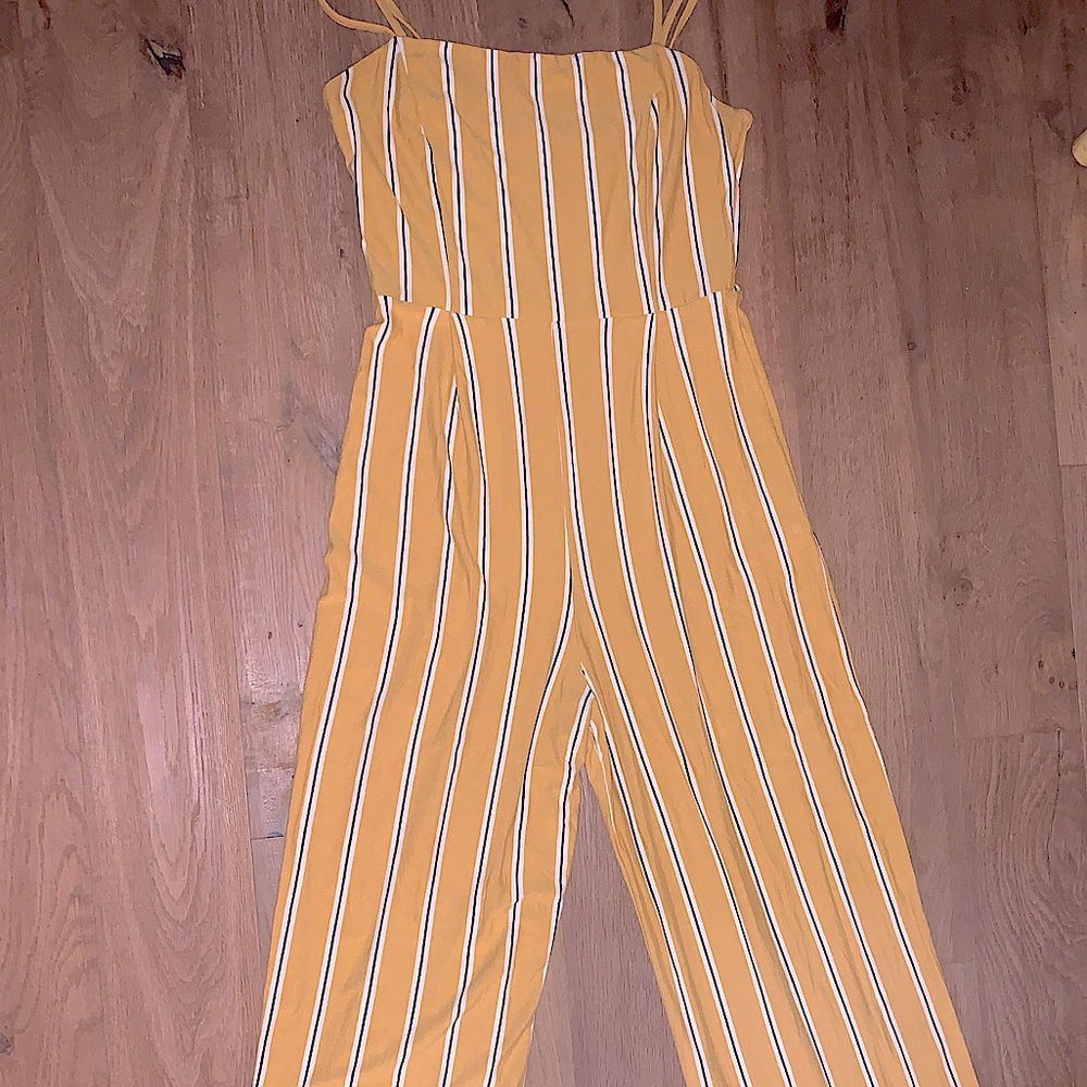Yellow striped romper from NY-based shop